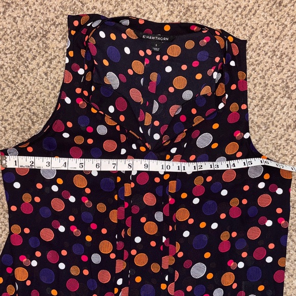 41 Hawthorn StitchFix Multicolor Polka Dot Blouse Small - Picture 4 of 5